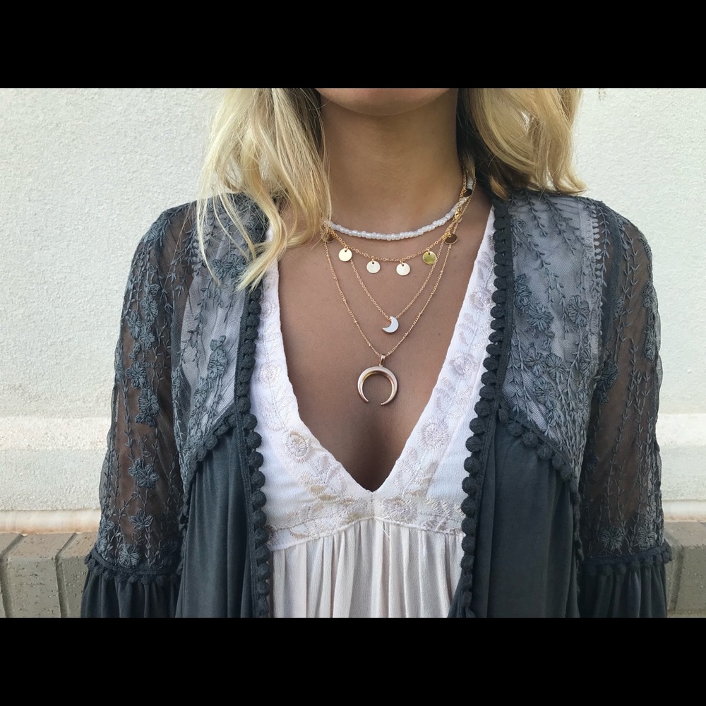 Gold Moonlight pendant necklace